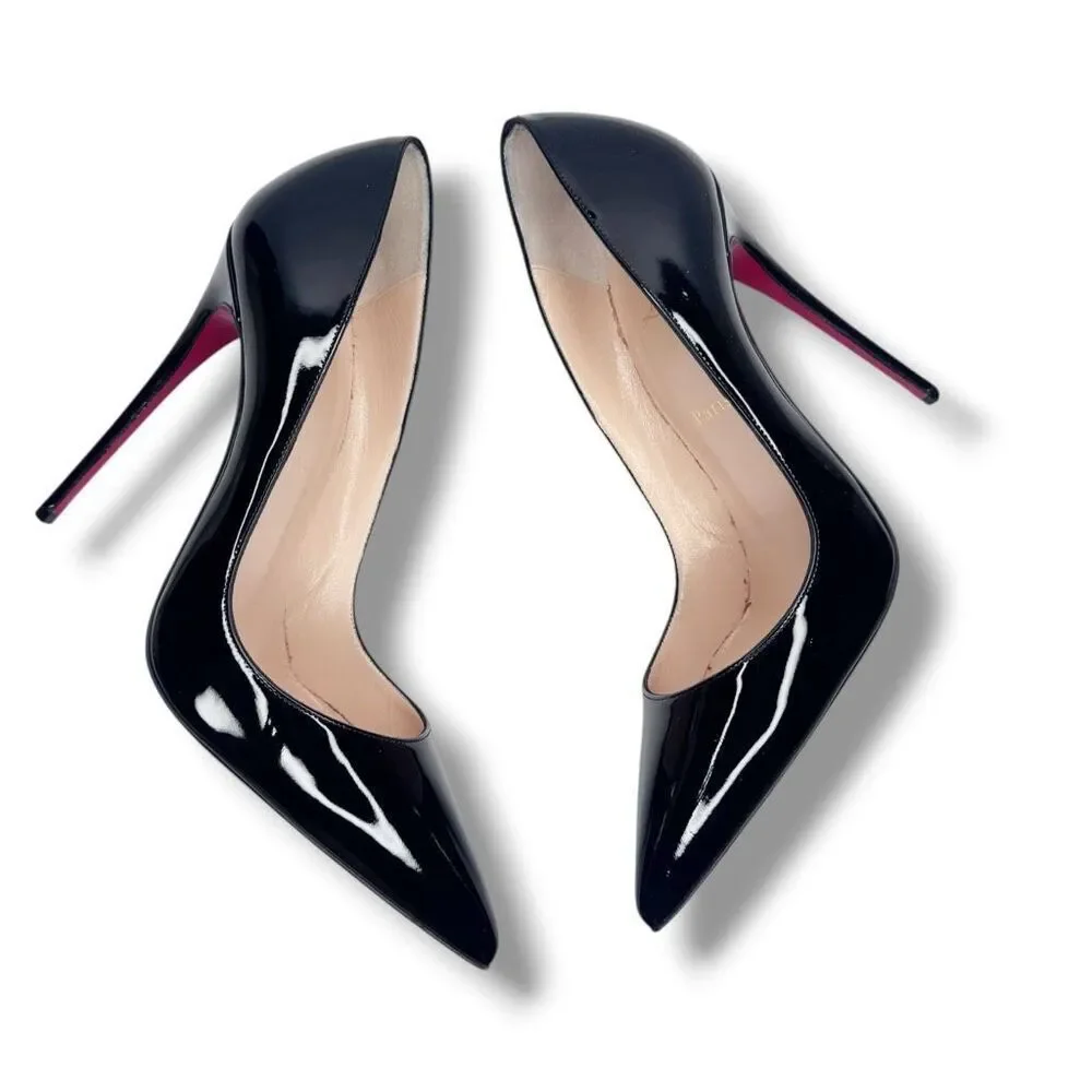 Christian Louboutin So Kate 120 Black Patent Leather Pumps High Heels Women’s 39